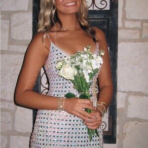 Oh Polly Multicolor Sequin Prom Dress